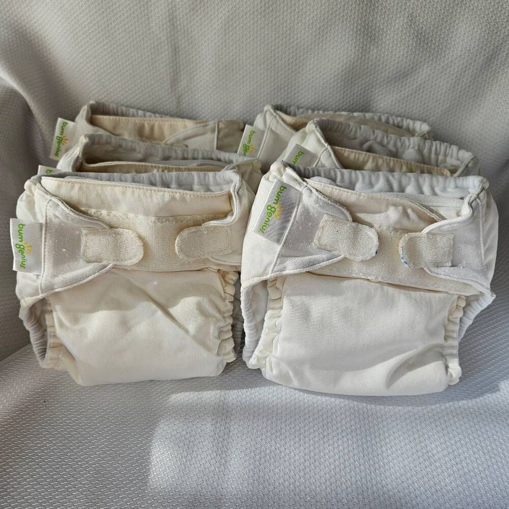 Bum Genious All-In-One Cloth Diapers 6 Piece Bundle in Cream